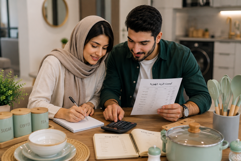 تقسیم جهیزیه بین عروس و داماد